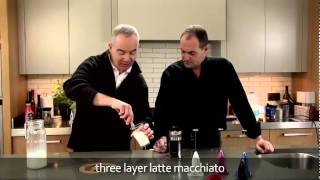 aerolatte  milk frother makes three layer caffè latte macchiato [upl. by Appolonia725]