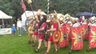 Roman Reenactment at the Amphitheatre in Caerleon Marching In [upl. by Chrissy800]