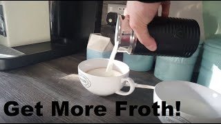 How to Get More Froth from Your Nespresso Coffee Aeroccino  Nespresso tips and help [upl. by Asserak111]