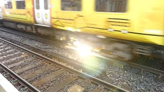 Merseyrail 507 009 making arcs at Birkdale station [upl. by Kcirrez]