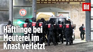 Gefängnismeuterei Polizei stürmt Knast in Thüringen  JVA Untermaßfeld [upl. by Eelrebmik]